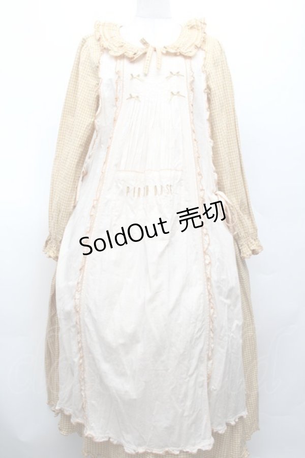 画像1: PINK HOUSE / エプロン付きアースギンガムワンピース  イエロー S-26-03-01-056-LO-OP-HR-ZS (1)