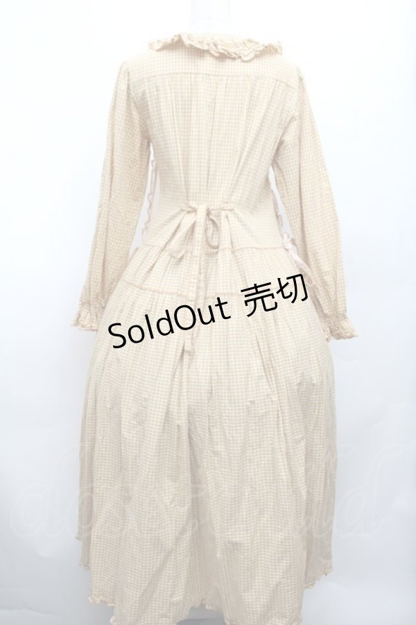 画像3: PINK HOUSE / エプロン付きアースギンガムワンピース  イエロー S-26-03-01-056-LO-OP-HR-ZS (3)
