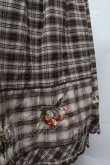 画像2: PINK HOUSE / 野ばらとチェリー刺繍タータンチェックスカート  ブラウン S-26-03-01-059-LO-SK-HR-ZS (2)
