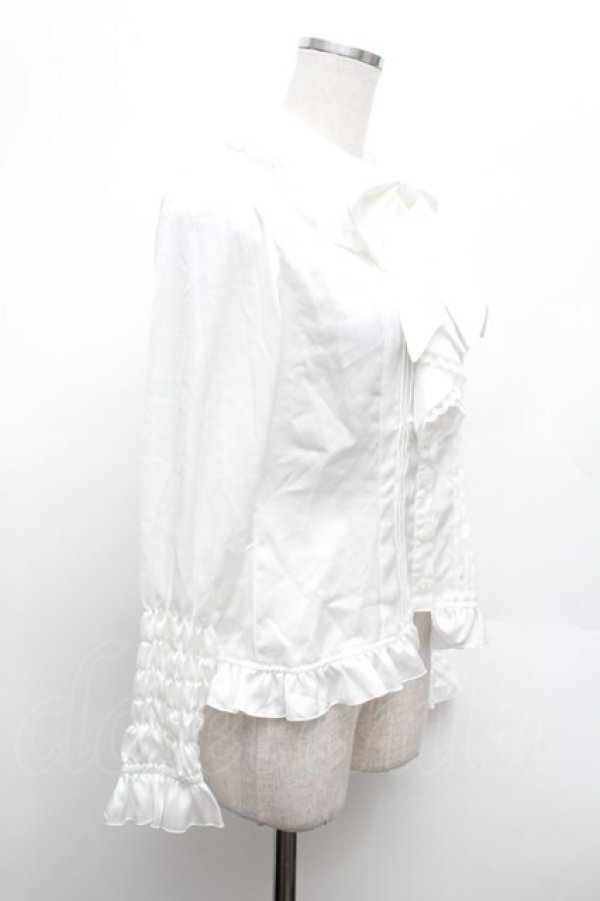 画像2: ATELIER PIERROT / カンツォーネブラウス  白 S-26-03-01-020-EL-BL-HR-ZS (2)