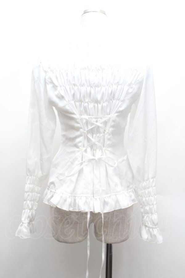 画像3: ATELIER PIERROT / カンツォーネブラウス  白 S-26-03-01-020-EL-BL-HR-ZS (3)