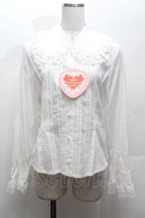 画像: BABY,THE STARS SHINE BRIGHT / 袖ピンタックブラウス  白 S-26-03-01-021-BA-BL-HR-ZS