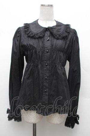 画像: BABY,THE STARS SHINE BRIGHT / ベビードールブラウス（2022）  黒 S-26-03-01-022-BA-BL-HR-ZS