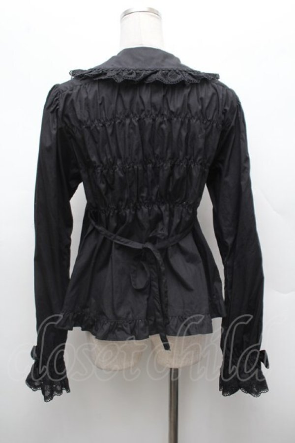 画像3: BABY,THE STARS SHINE BRIGHT / ベビードールブラウス（2022）  黒 S-26-03-01-022-BA-BL-HR-ZS (3)