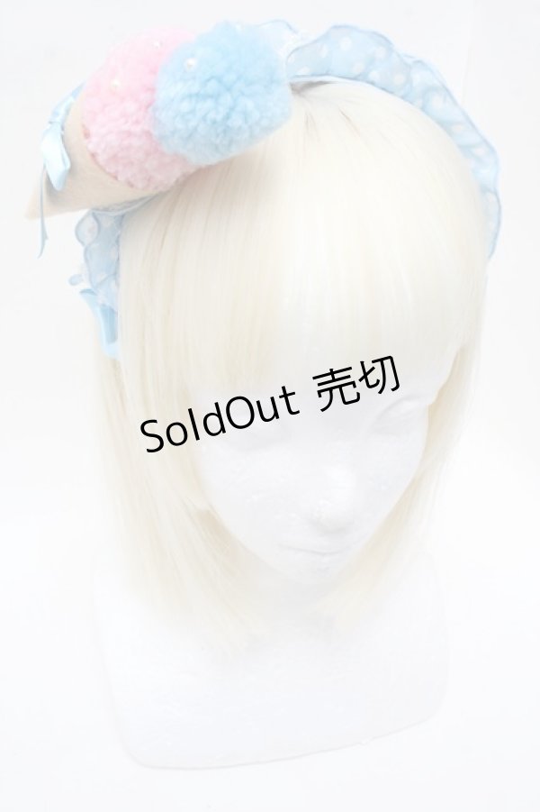 画像1: Angelic Pretty / Happyアイスクリームカチューシャ  サックス S-26-03-01-003-AP-AC-AS-ZS (1)