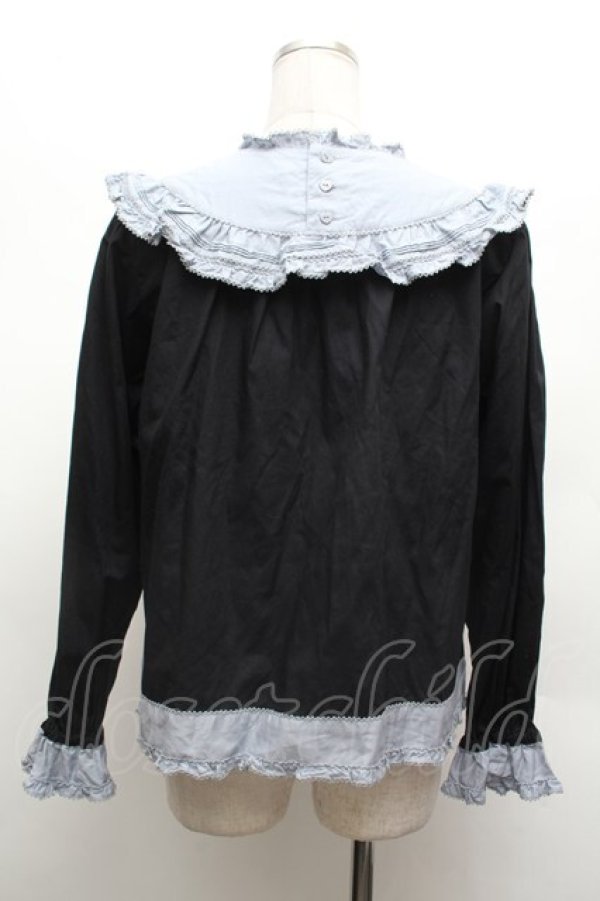 画像4: PINK HOUSE / ハロウィーンワンダーランド刺繍使いブラウス  黒 S-26-03-01-027-LO-BL-HR-ZS (4)