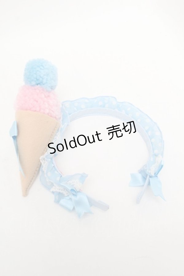 画像3: Angelic Pretty / Happyアイスクリームカチューシャ  サックス S-26-03-01-003-AP-AC-AS-ZS (3)