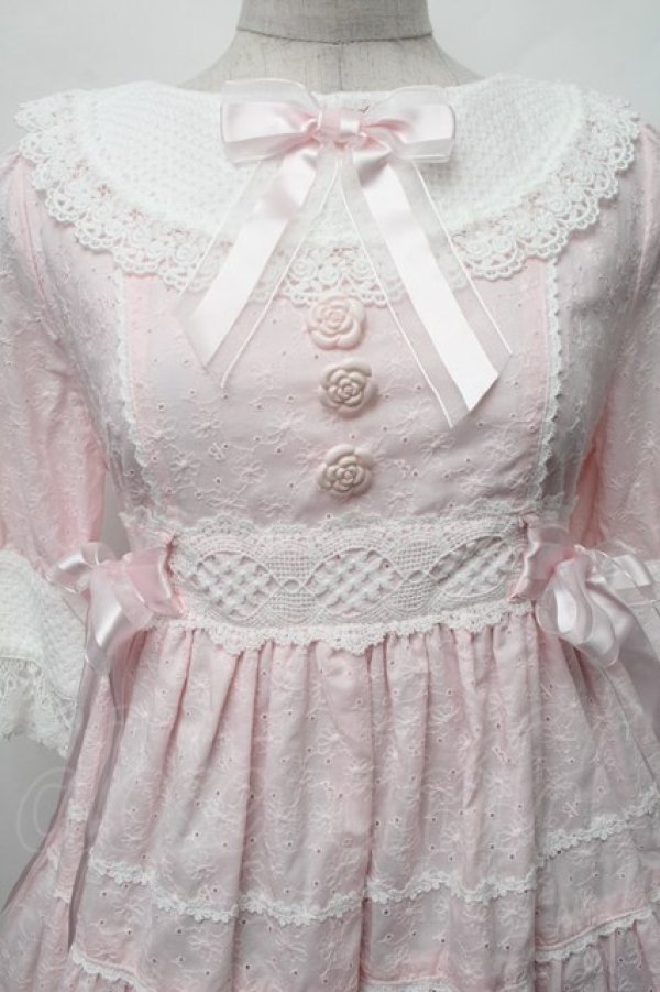 画像3: BABY,THE STARS SHINE BRIGHT / はわせティアードワンピース  ピンク S-26-03-02-028-BA-OP-AS-ZS (3)