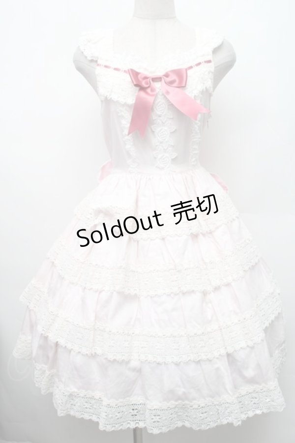 画像1: BABY,THE STARS SHINE BRIGHT / エリザベスジャンパースカート  ピンクＸ白 S-26-03-02-030-BA-OP-SA-ZS (1)