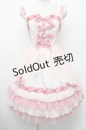 画像: BABY,THE STARS SHINE BRIGHT / MY ANNIVERSARY/くまちゃんジャンパースカート  ピンク S-26-03-02-031-BA-OP-AS-ZS