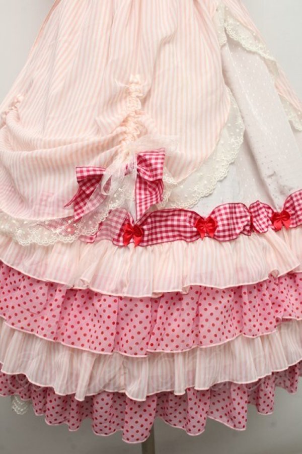 画像3: BABY,THE STARS SHINE BRIGHT / MY ANNIVERSARY/くまちゃんジャンパースカート  ピンク S-26-03-02-031-BA-OP-AS-ZS (3)