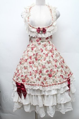 画像: ALICE and the PIRATES / Mon favori champ de fleursジャンパースカート  レッドローズ S-26-03-02-033-PA-OP-AS-ZS