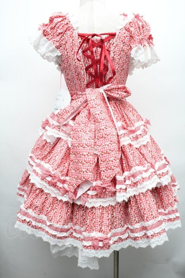 画像2: BABY,THE STARS SHINE BRIGHT / Floriana Ribbonジャンパースカート  赤 S-26-03-02-034-BA-OP-AS-ZS (2)