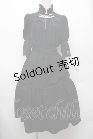 画像: MIHO MATSUDA / シフォンロング ワンピース  黒 S-26-03-02-036-GO-OP-AS-ZS