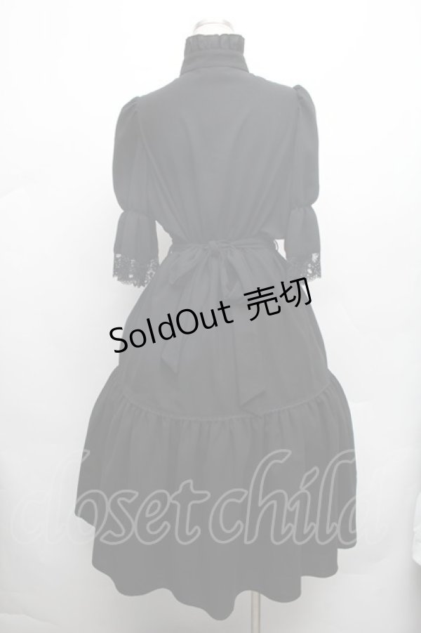 画像2: MIHO MATSUDA / シフォンロング ワンピース  黒 S-26-03-02-036-GO-OP-AS-ZS (2)