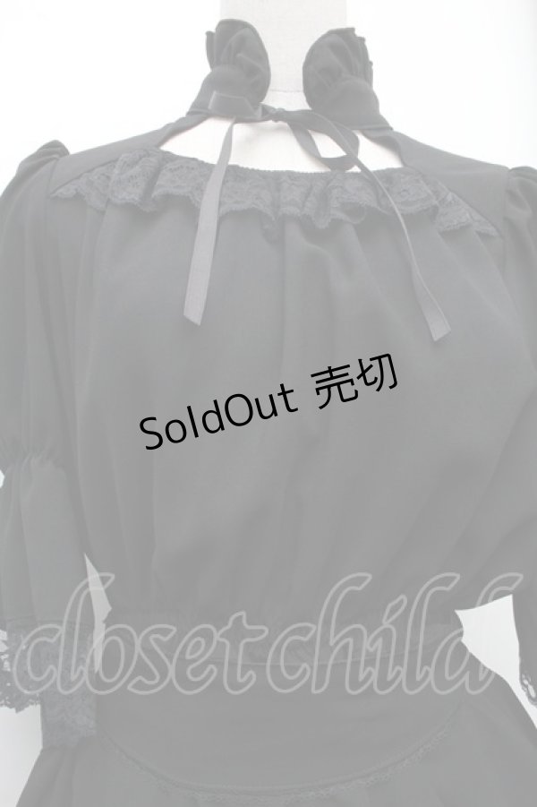 画像3: MIHO MATSUDA / シフォンロング ワンピース  黒 S-26-03-02-036-GO-OP-AS-ZS (3)