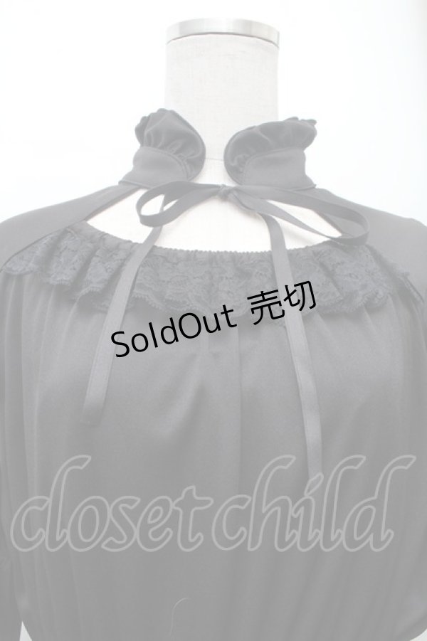 画像3: MIHO MATSUDA / シャーリングワンピース  黒 S-26-03-02-037-GO-OP-AS-ZS (3)