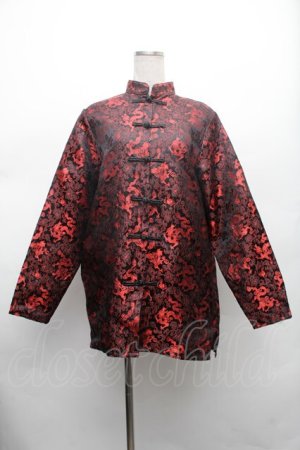 画像: LISTEN FLAVOR / ブロケードチャイナシャツ  黒 S-26-03-02-038-PU-BL-AS-ZS