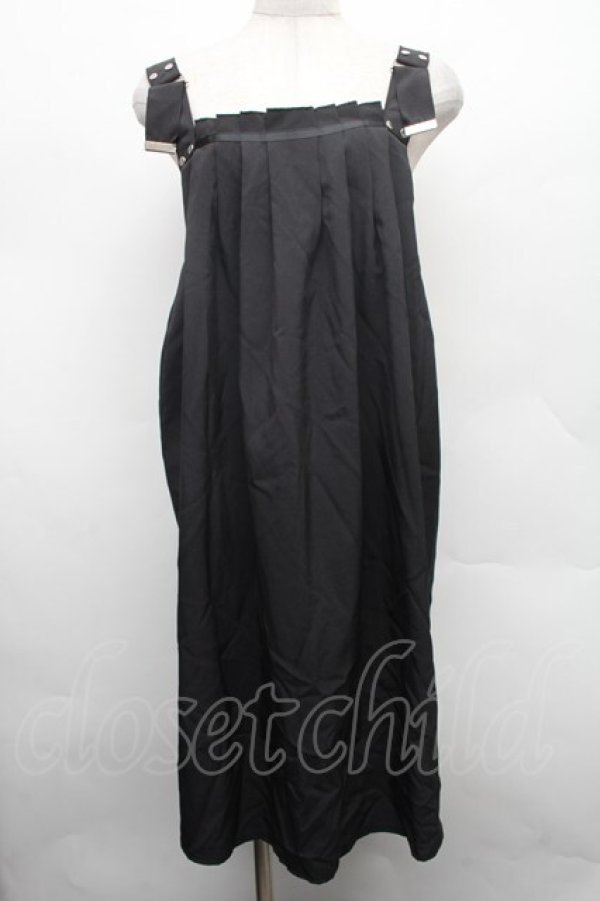 画像1: Drug Honey / ジャンパースカート  黒 S-26-03-02-041-PU-OP-HR-ZS (1)