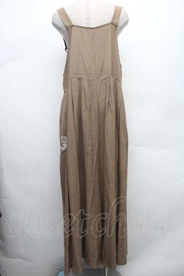 画像2: NieR Clothing / ベルトストラップジャンパースカート  カーキ S-26-03-02-042-PU-OP-AS-ZS (2)