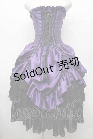 画像: ATELIER PIERROT / Bustle Corset Dress  紫 S-26-03-02-045-EL-OP-AS-ZS