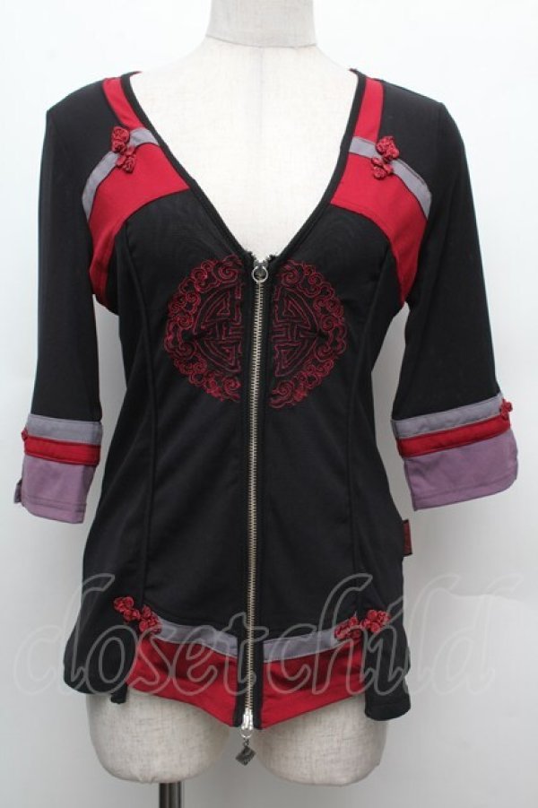 画像1: Ozz Croce / プリント切替ノースリーブパーカー   S-26-03-02-006-OO-TO-HR-ZS (1)