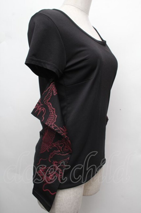 画像3: Qutie Frash / アームカバー付きTシャツ  黒 S-26-03-02-007-QU-TO-AS-ZS (3)