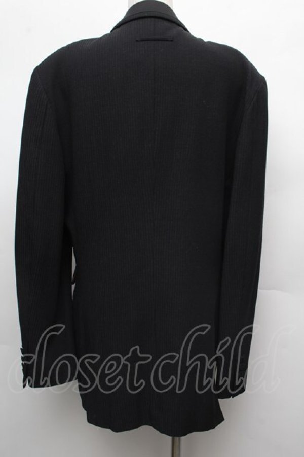 画像2: Jean Paul GAULTIER / ストライプテーラードジャケット 50 黒 S-26-03-02-009-0-JA-AS-ZS (2)