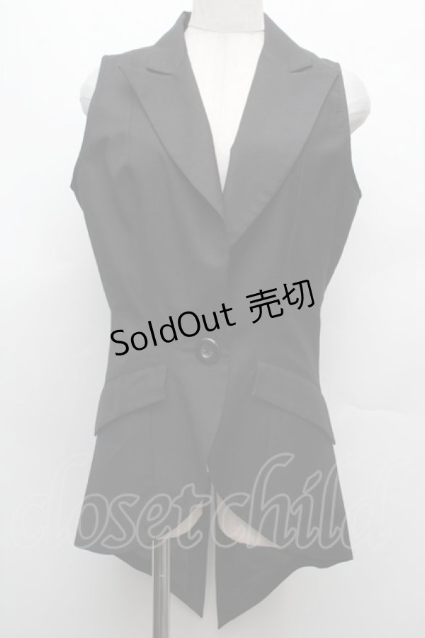 画像1: BPN / 1つボタンベスト  黒 S-26-03-02-011-GO-TO-HR-ZS (1)