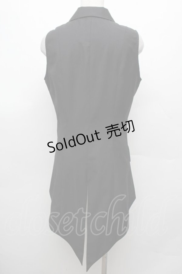 画像2: BPN / 1つボタンベスト  黒 S-26-03-02-011-GO-TO-HR-ZS (2)