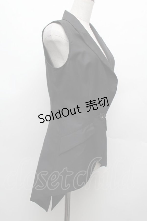 画像3: BPN / 1つボタンベスト  黒 S-26-03-02-011-GO-TO-HR-ZS (3)