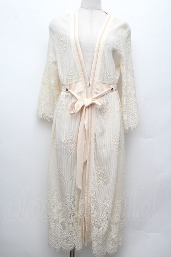 画像1: Rozen Kavalier / /レースロングカーディガン  アイボリー S-26-03-02-002-OO-TO-SA-ZS (1)