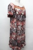 画像3: Ozz oneste / 花プリントメッシュワンピース  茶 S-26-03-02-013-OO-OP-HR-ZS (3)