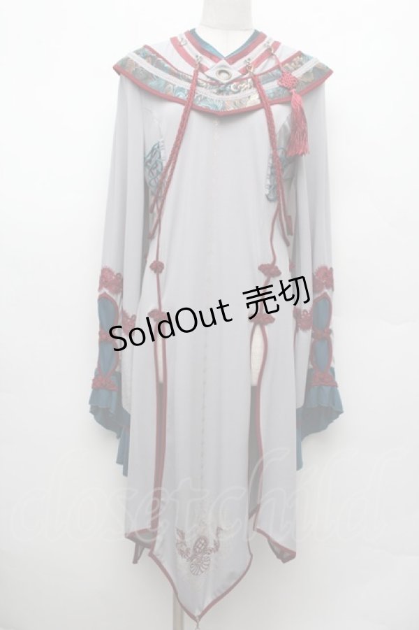 画像1: Ozz oneste / チャイナボタンワンピース  グレー S-26-03-02-016-OO-OP-AS-ZS (1)