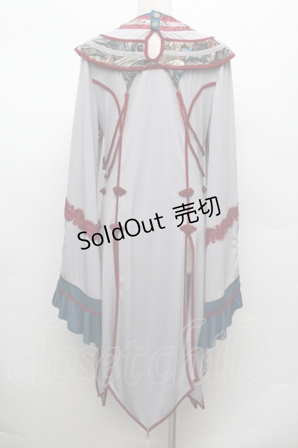 画像2: Ozz oneste / チャイナボタンワンピース  グレー S-26-03-02-016-OO-OP-AS-ZS (2)