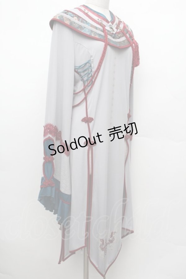 画像3: Ozz oneste / チャイナボタンワンピース  グレー S-26-03-02-016-OO-OP-AS-ZS (3)