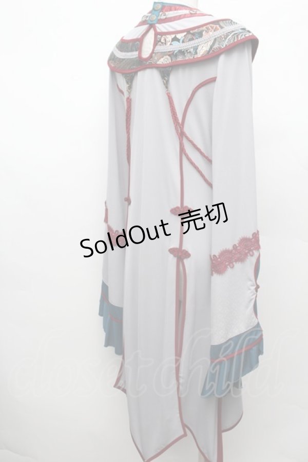 画像4: Ozz oneste / チャイナボタンワンピース  グレー S-26-03-02-016-OO-OP-AS-ZS (4)