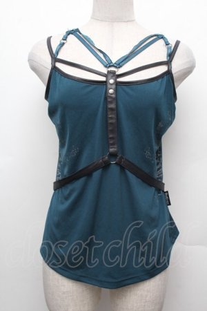 画像: Ozz Croce / パイソンプリントホルターキャミソール  ターコイズブルー S-26-03-02-003-OO-TO-HR-ZS