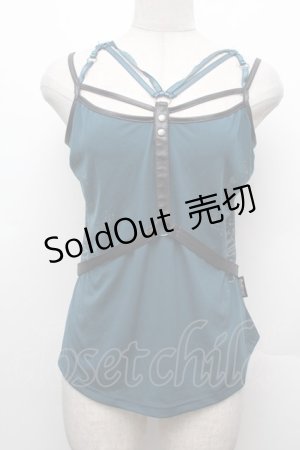 画像: Ozz Croce / パイソンプリントホルターキャミソール  ターコイズブルー S-26-03-02-003-OO-TO-HR-ZS