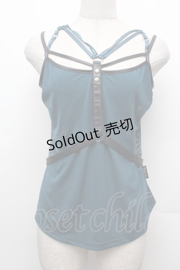 画像1: Ozz Croce / パイソンプリントホルターキャミソール  ターコイズブルー S-26-03-02-003-OO-TO-HR-ZS (1)