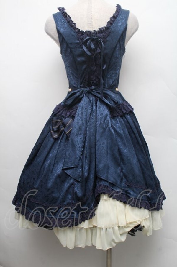 画像2: ALICE and the PIRATES / ローズバックリボンジャンパースカート  紺 S-26-03-02-022-PA-OP-HR-ZS (2)