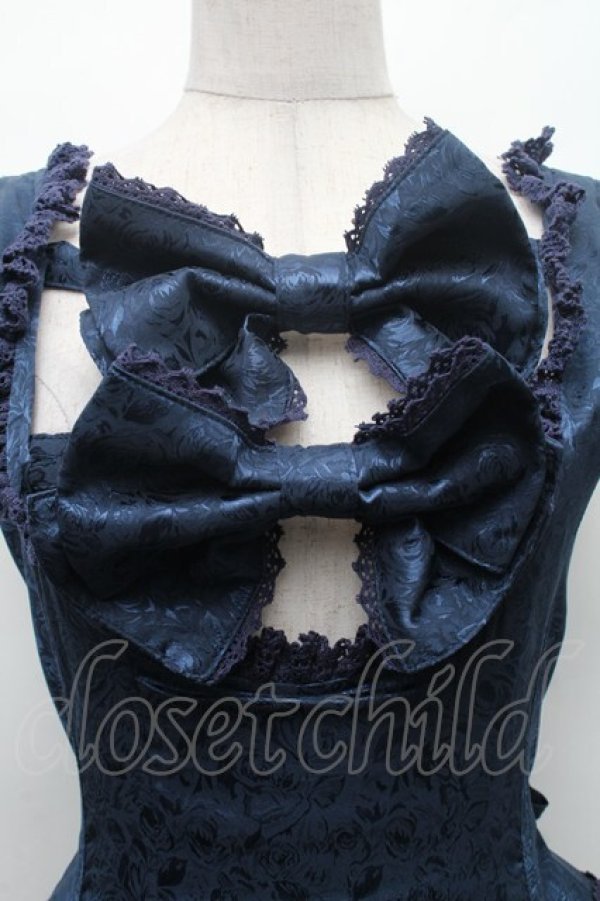 画像3: ALICE and the PIRATES / ローズバックリボンジャンパースカート  紺 S-26-03-02-022-PA-OP-HR-ZS (3)