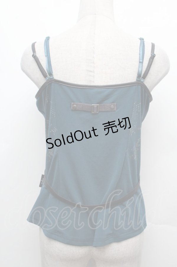 画像2: Ozz Croce / パイソンプリントホルターキャミソール  ターコイズブルー S-26-03-02-003-OO-TO-HR-ZS (2)