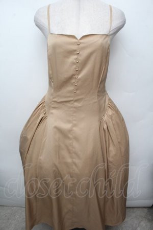 画像: an another angelus / サイドギャザーキャミワンピース F ベージュ S-26-03-04-057-CA-TO-TE-ZS