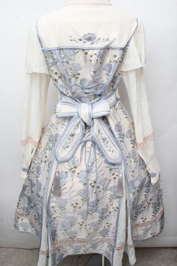 画像2: 星箱works / 彩花磁　 ロングワンピース  オフｘブルー S-26-03-04-058-PU-OP-AS-ZS (2)