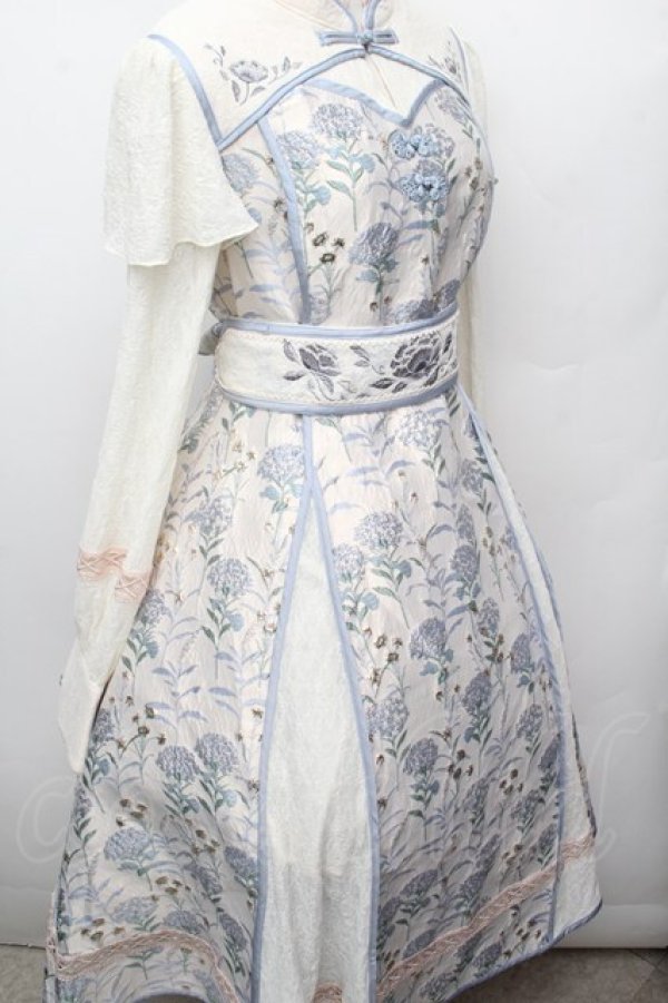 画像3: 星箱works / 彩花磁　 ロングワンピース  オフｘブルー S-26-03-04-058-PU-OP-AS-ZS (3)