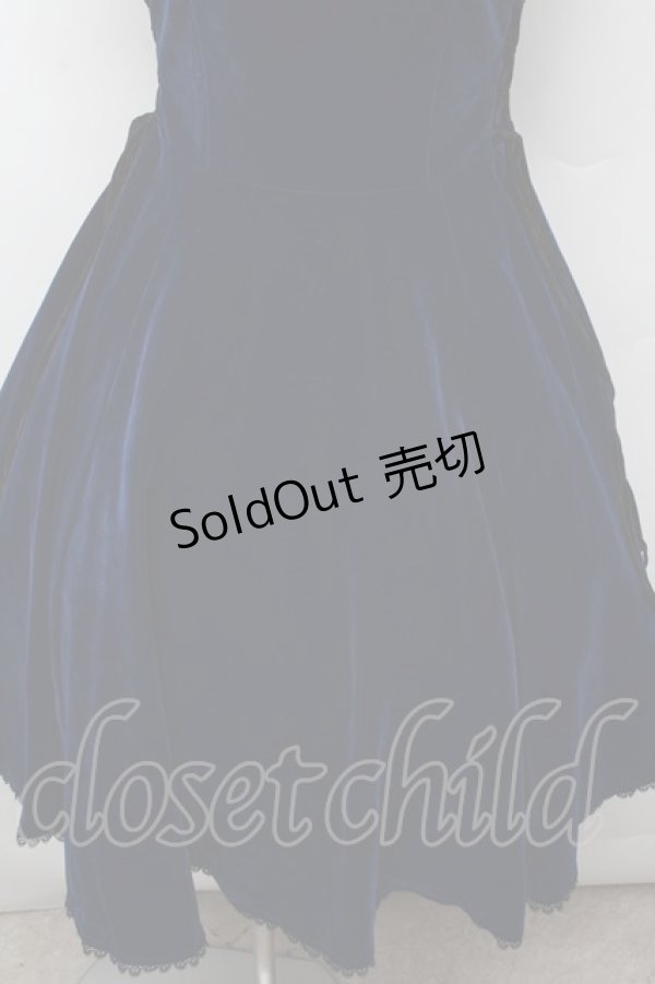 画像5: ATELIER PIERROT / Adenophoraベロアドレス 1 ネイビー S-26-03-04-059-EL-OP-TE-ZS (5)