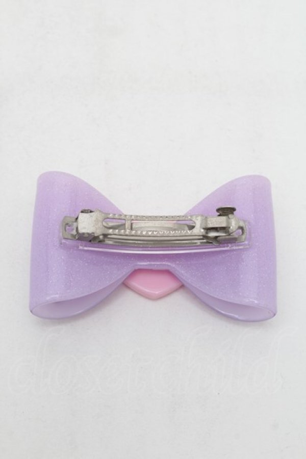 画像2: Angelic Pretty / きらめきハートリボンバレッタ  ラベンダー S-26-03-04-006-AP-AC-AS-ZS (2)