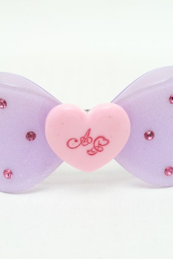 画像4: Angelic Pretty / きらめきハートリボンバレッタ  ラベンダー S-26-03-04-006-AP-AC-AS-ZS (4)