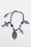 画像2: Moi-meme-Moitie / ホーリークロスブレスレット  シルバーｘ青 S-26-03-04-010-MO-AC-HR-ZS (2)